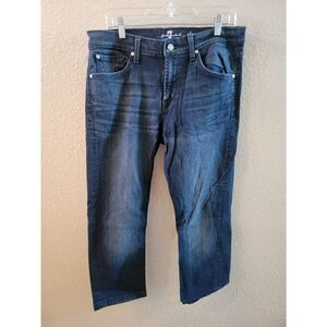 7 For All Mankind Slimmy Men's Blue Mid-Rise Zip Fly Denim Jeans Size 34